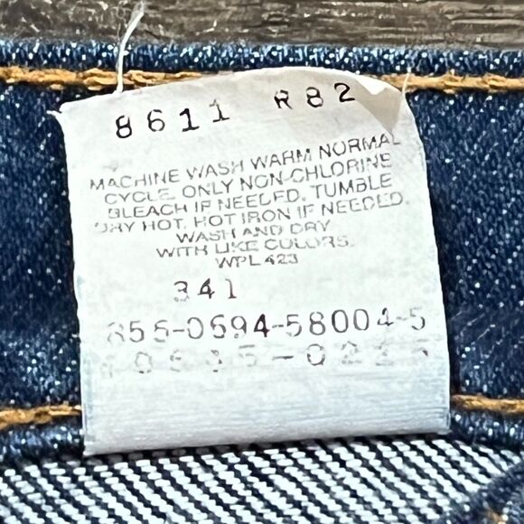 Levi’s Orange Tab 505 Regular Fit Straight Leg Dark Wash Jeans - Men’s 34x30 - Picture 5 of 10